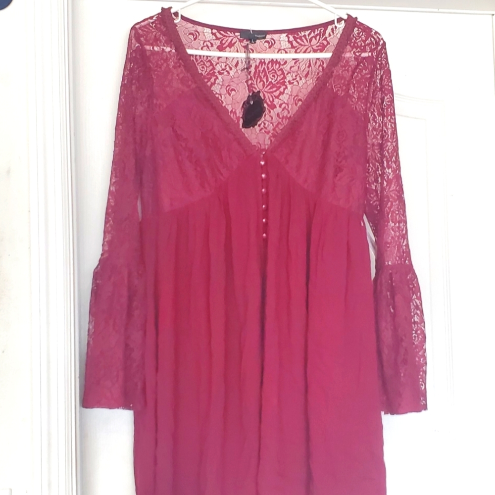 Pink Lily Boutique dress,  Large,  burgundy